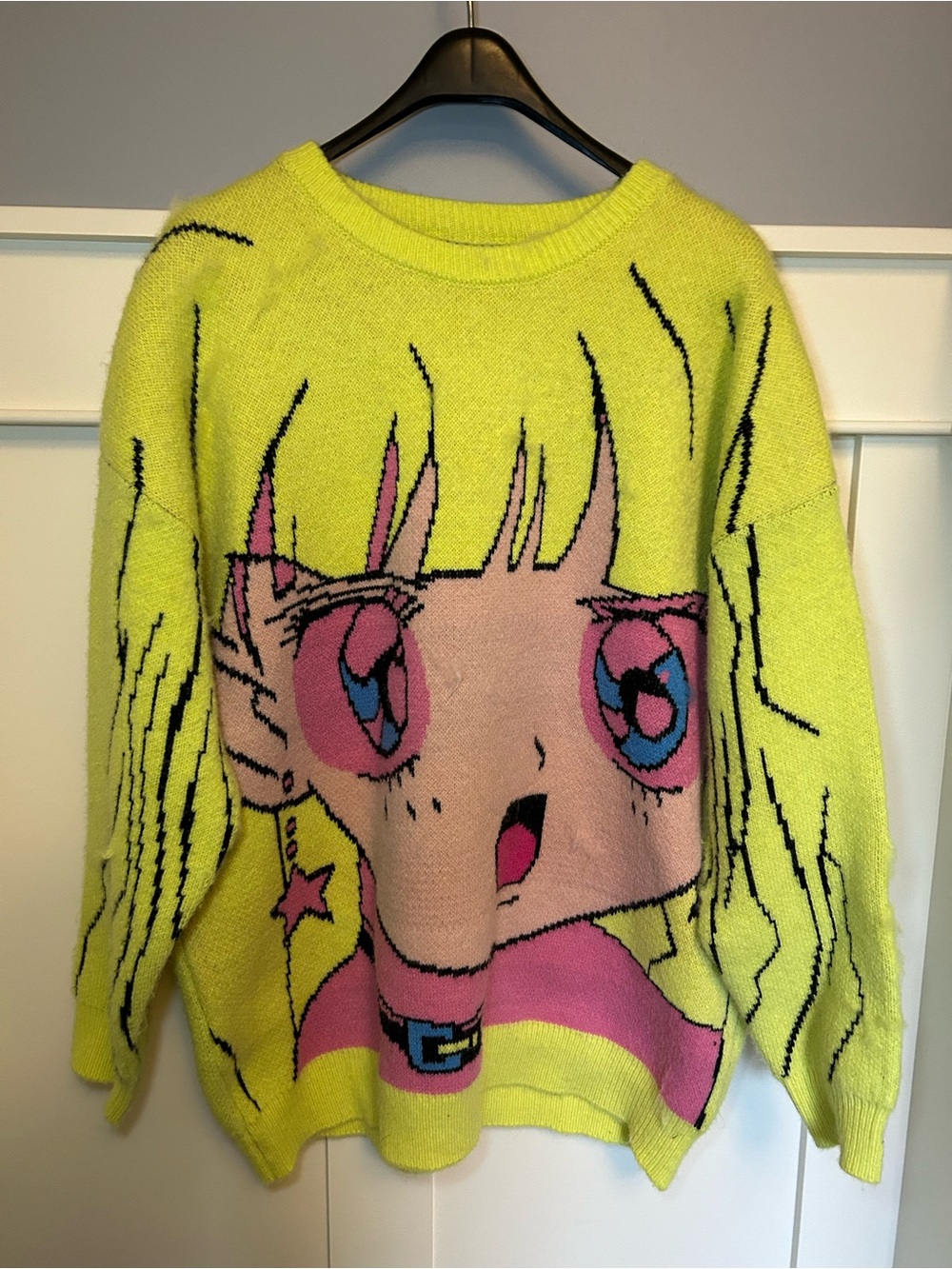 Vintage Sailor moon mohair knit sweater
